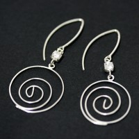 Silver Earring with stone Zirconia