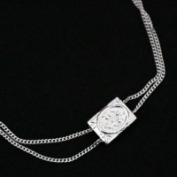 PulseiradePrata925EscapularioNossaSenhoradoCarmoeSagradoCoraodeJesus16cm