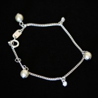 Berloque 925 Silver Bracelet with Zirconia Stone and Pearl