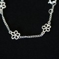 925 Silver Bracelet with Flower 14cm Berloque