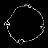 PulseiradePrata925CelestialLove14/20cm