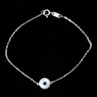 Pulseira de Prata 925 Olho Grego 14/20cm Pulseira de Prata 925 Olho Grego 14/20cm