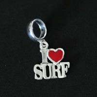 Pendant 925 I Love Surf for Bracelet Moments of Life