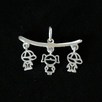 PingentedePrata925CangacomMenino,MeninaeMenino