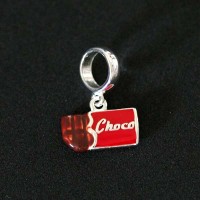 Silver pendant 925 Chocolate for Bracelet Moments of Life