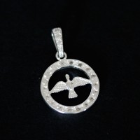 925 Silver Pendant with Stone Holy Spirit Zirconia