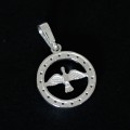 925 Silver Pendant with Stone Holy Spirit Zirconia