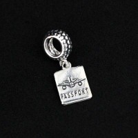 Plata Berloque pasaporte a 925 pulsera momentos de la vida