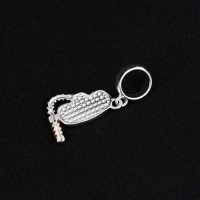 Plata Berloque tubo respirador 925 con resina para momentos VIDA pulsera