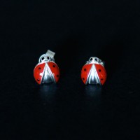 Pendientes de plata 925 Mariquita