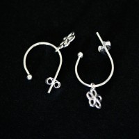 925 Aretes de Plata con Flor Belle