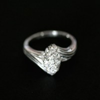 925 Silver Ring Intersection with 12 Zirconia Stones