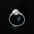 Silver 925 Ring Fireball with 22 Zirconia Stones