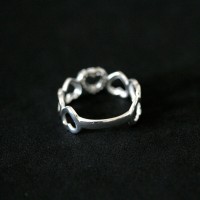 Anillo de plata 925 3 Corazones con Zirconia Piedra