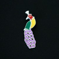 Earring 925 Silver Peacock with Enamel