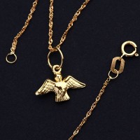 Collar de Oro Amarillo con Bird Pendant