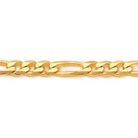 Corrente de Ouro Amarelo 18k Groumet 4x1 60 cm / 3 mm