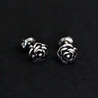 925 Silver Rose Flower Earring