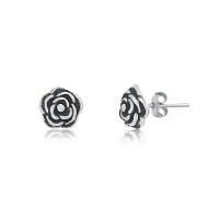 925 Silver Rose Flower Earring