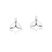 Silver Earring 925 Whale Tail