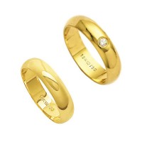 AlianadeOuro18k750Largura5.00mmAltura1.50mm/AlianadeOuro18k750com1Brilhantede6.00PontosLargura5.00mmAltura1.50mm