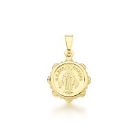 Our Lady of Grace Gold Plated Semi Jewel Pendant