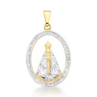 Our Lady of Aparecida Gold Plated Semi Jewel Pendant