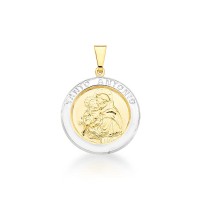 Gold Plated Semi Jewel Pendant Santo Antonio