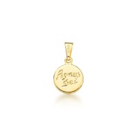 Agnus Dei Gold Plated Semi Jewel Pendant