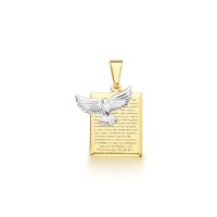 Gold Plated Semi Jewel Pendant Medal Divine Holy Spirit