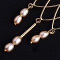 Earring Yellow Gold with Natural Pearls