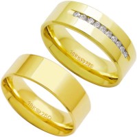 AlianaAnatmicadeOuro18k750Largura7.00mmAltura1.60mm/AlianaAnatmicadeOuro18k750com15Brilhantesde2.25PontosLargura7.00mmAltura1.80mm