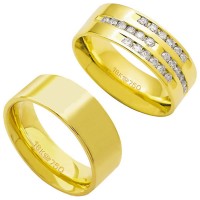 AlianaAnatmicaLightdeOuro18k750Largura7.50mmAltura1.80mm/AlianaAnatmicadeOuro18k750com24Brilhantesde2.25PontosLargura7.50mmAltura1.80mm