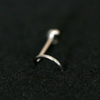 Piercing Stainless Steel Moon with 01 Zirconia Stone