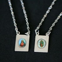 Scapular Steel Colored Our Lady of Guadalupe