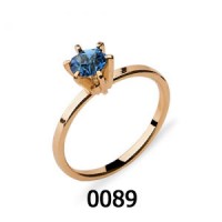 Solitary Gold Plated Semi Jewel Ring
