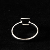 Anillo de Plata 925 Falange Cuadrado Vaciado