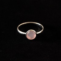 925 Silver Rose Cabochon Ring