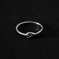 925 Silver Ring Aged Knot