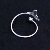 925 Silver Adjustable Mermaid and Zirconia Ring