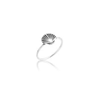 925 Silver Ring Phalanx Aged Seashell