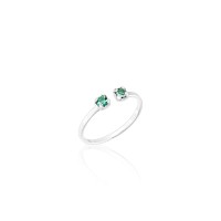 Anillo Plata 925 Ajustable Cristal Turmalina Paraiba