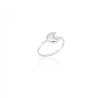 Silver Ring 925 09 Half Moon