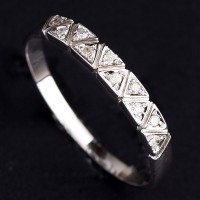 Ring of White Gold  with 10 Diamonds of 1 Point