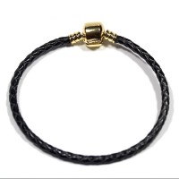 PulseiradeCouroSintticocomFolheadoaOuroMomentosdeVida18cm/3mm