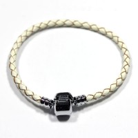 PulseiradeCouroSintticocomBanhodePrataMomentosdeVida16cm/3mm