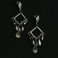 Earring Steel with Crystal Stone