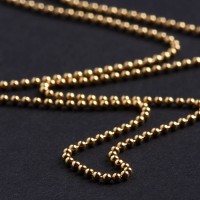 Necklace of balls in yellow gold