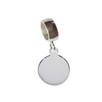 Silver pendant with engraved photo / Photoengraving 1.5cm