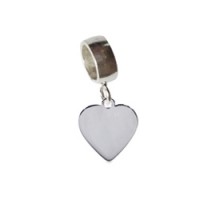 Silver pendant heart with engraved photo / Photoengraving 1.5cm